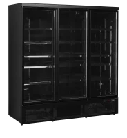 Atom Maxi C3DBB Displaykühlschrank 3 Türen schwarz