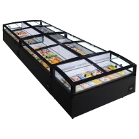 Tefcold View HC B Insel Supermarkt Gefriertruhe schwarz